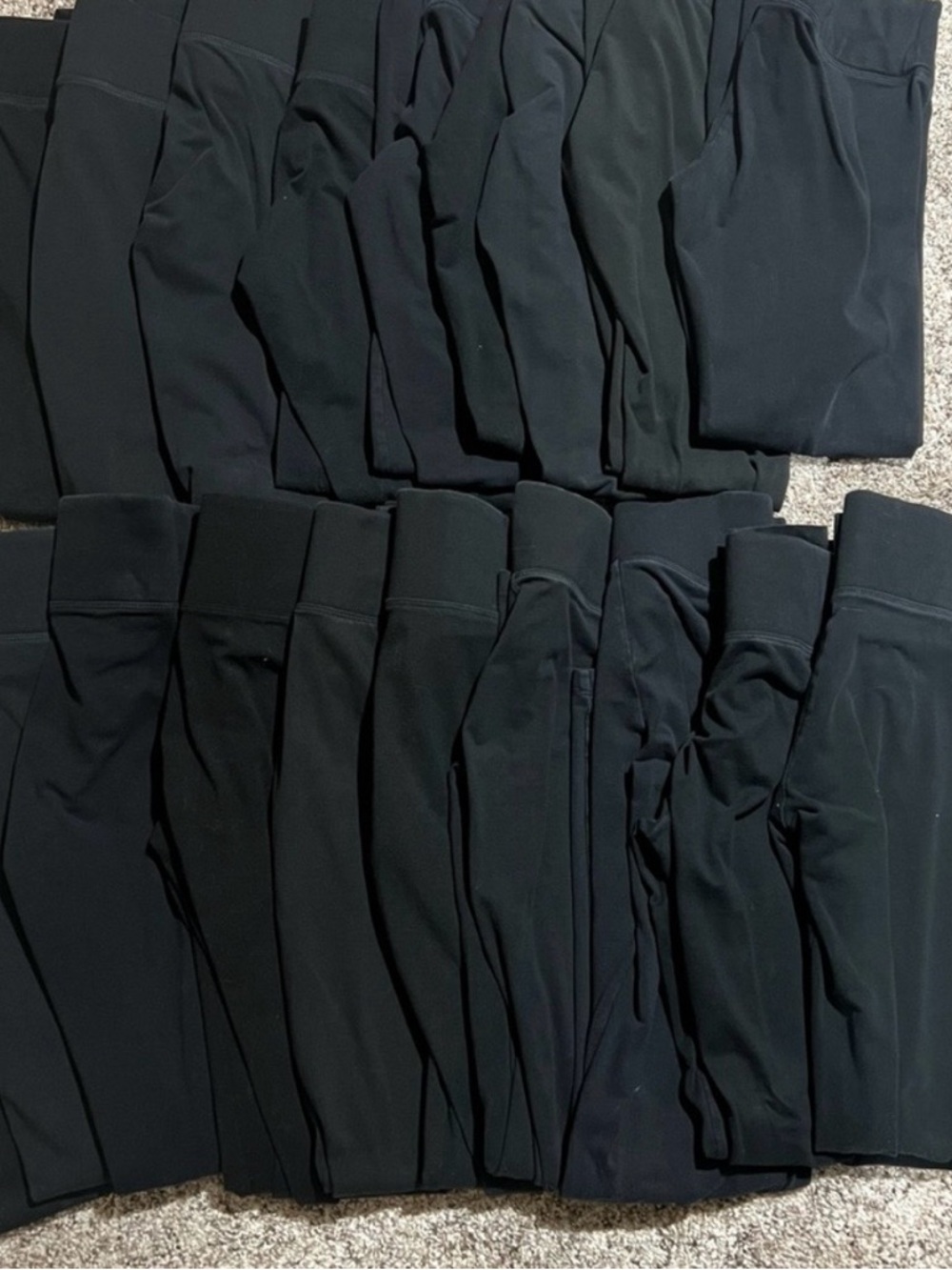 Black Active Leggings Lot - Classic Solid Black